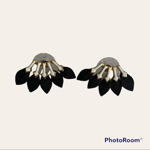 Stella & Dot Feather Stud Fan Earrings